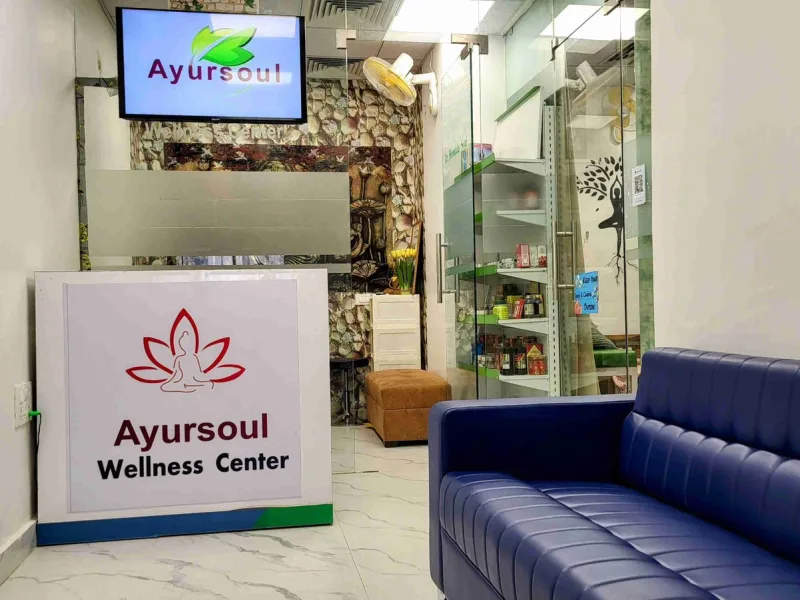 AyurSoul Healthcare clinic interior in Noida